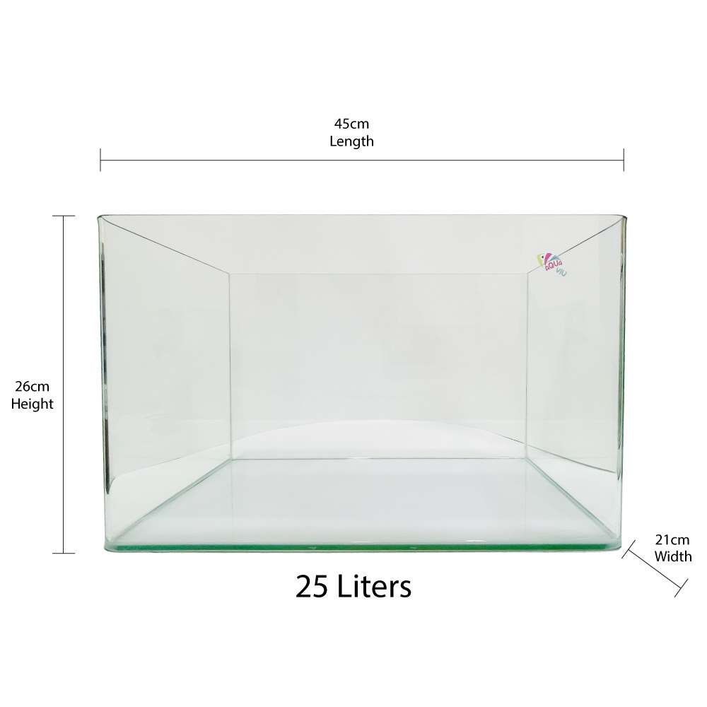 Aqua Viu Curved Glass Tanks - 45 x 21 x 26 cm